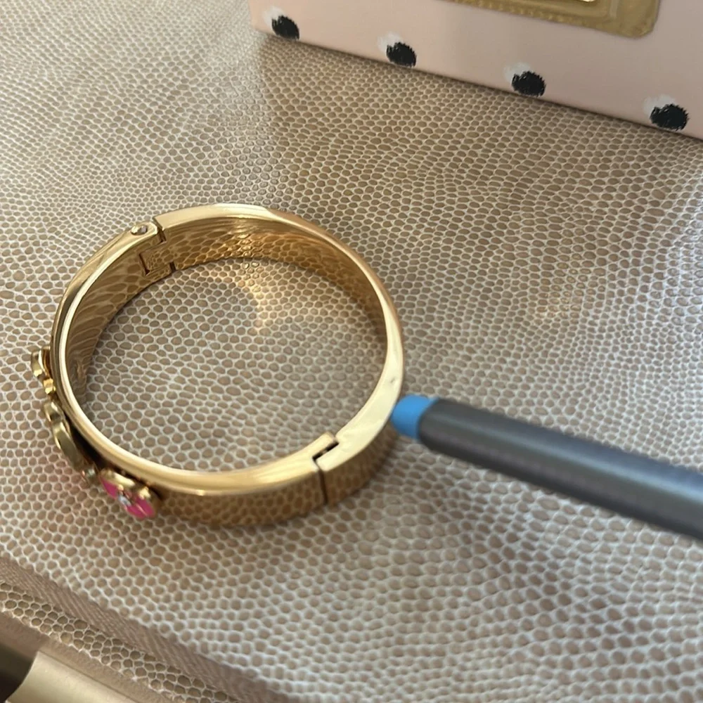 Kate Spade Gold and Pink Gemstone Bracelet - Picture 11 of 11